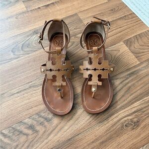 Tory Burch Brown Leather Sandals